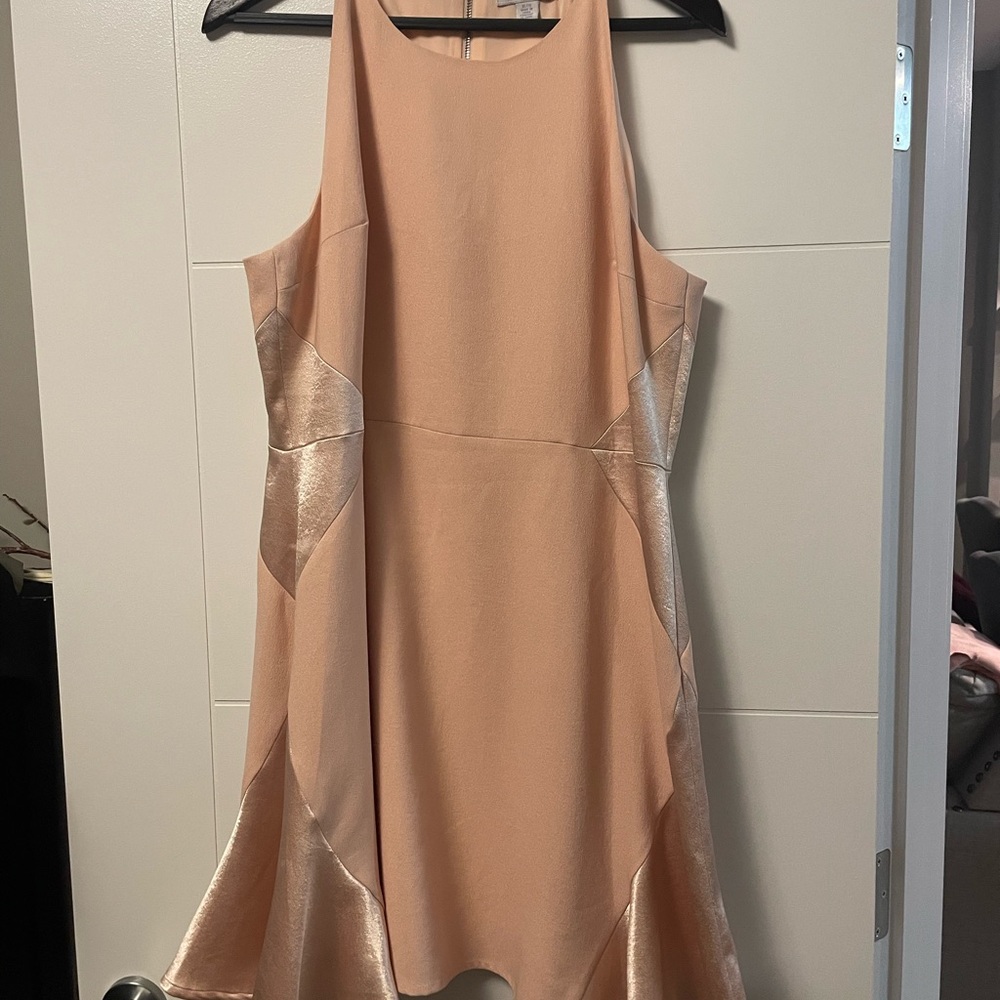 1. State Pink Asymmetrical Ruffled A-line Dress